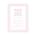 Load image into Gallery viewer, Pink Gingham Birthday Cake Invitation