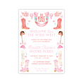 Load image into Gallery viewer, Pink Rodeo Birthday Invitation