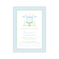 Load image into Gallery viewer, Blue Birthday Cake Invitation