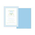 Load image into Gallery viewer, Blue Birthday Cake Invitation