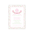 Load image into Gallery viewer, Floral Bow Monogram Birthday Invitation
