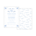 Load image into Gallery viewer, Blue Airplane Birthday Invitation