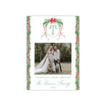 Load image into Gallery viewer, Red Bow Monogram Holiday Card - Horizontal