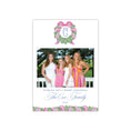 Load image into Gallery viewer, Pink Blue Wreath Holiday Card - Horizontal