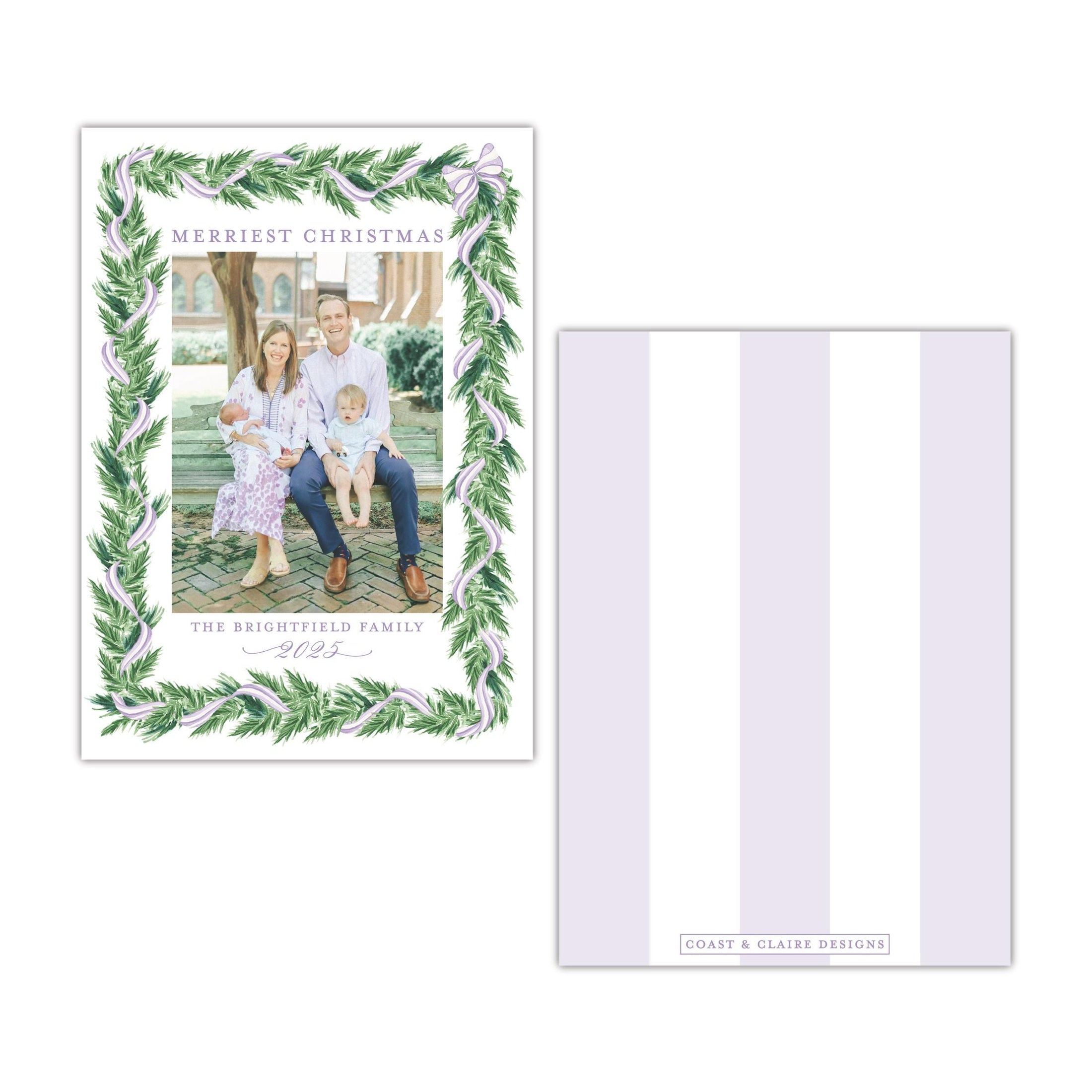 Night Before Purple Holiday Card