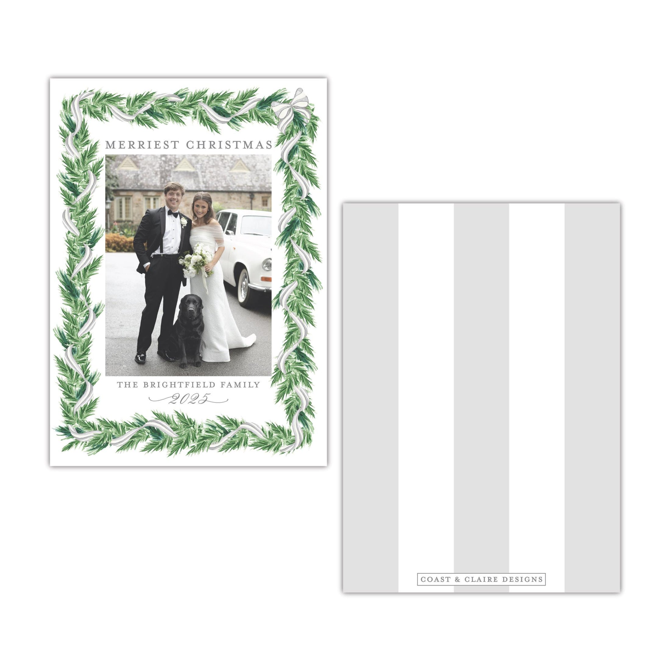 Night Before Gray Holiday Card