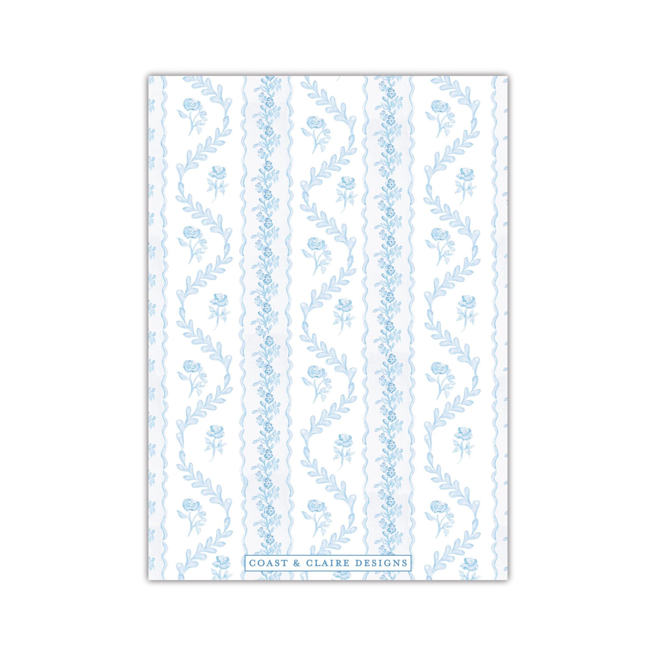 Pinkies Out Blue Holiday Card