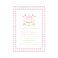 Load image into Gallery viewer, Pink Gingham Birthday Cake Invitation
