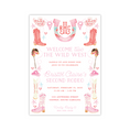 Load image into Gallery viewer, Pink Rodeo Birthday Invitation
