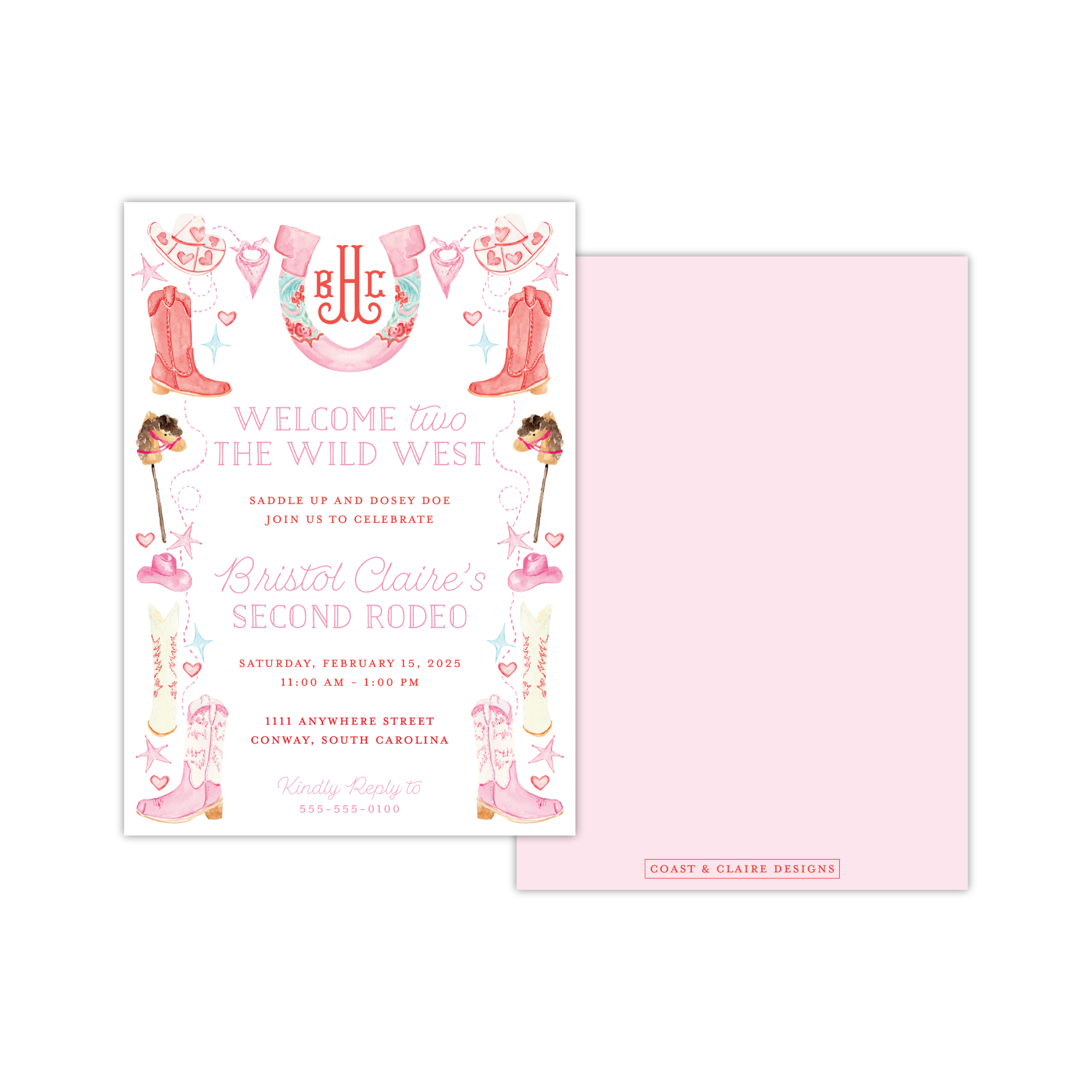 Pink Rodeo Birthday Invitation