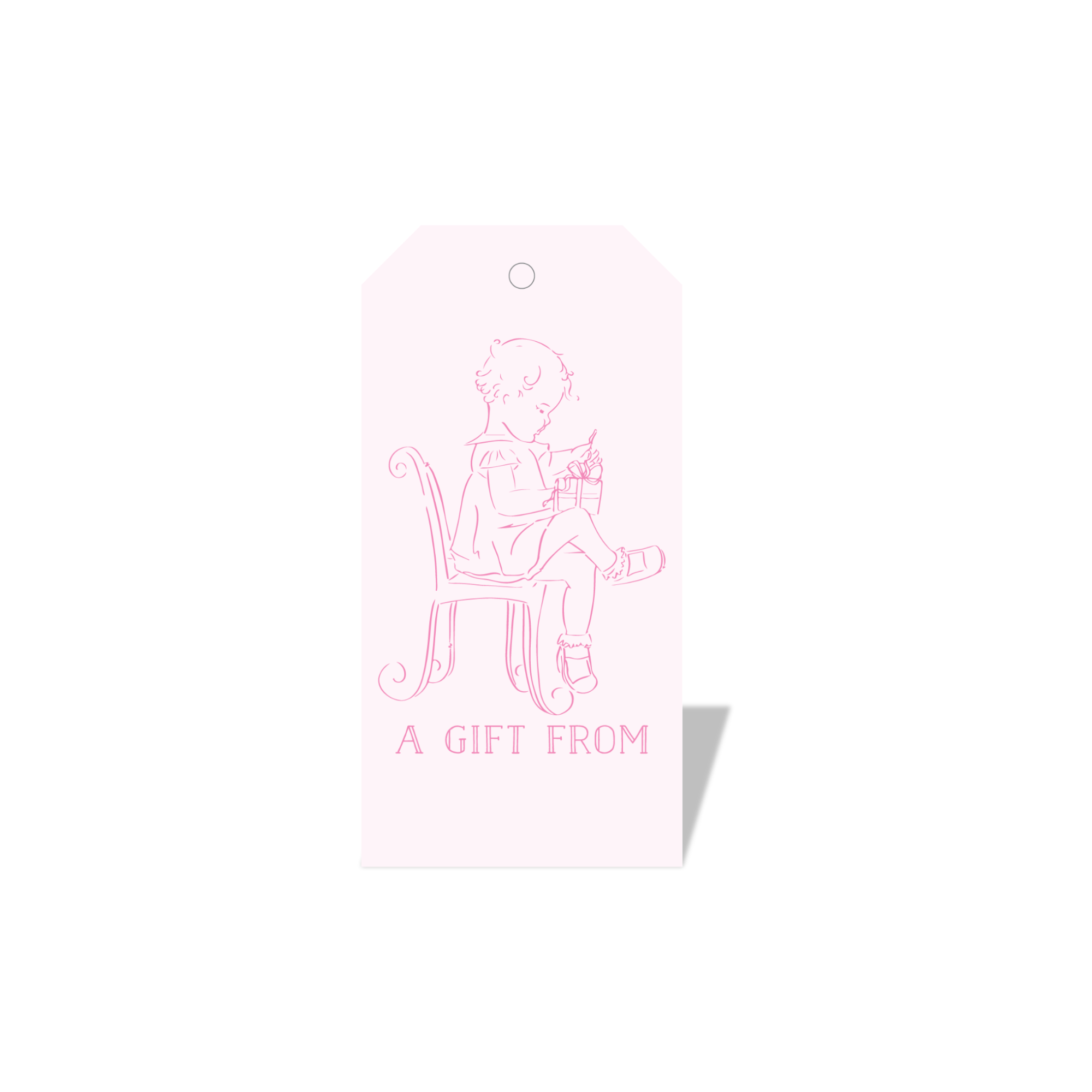 Child Present Girl Gift Tag