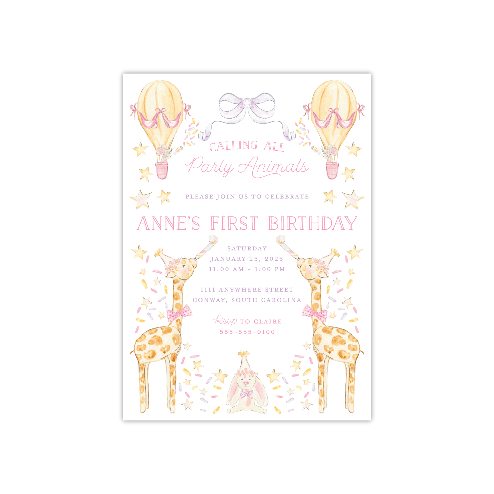 Party Animal Birthday Invitation