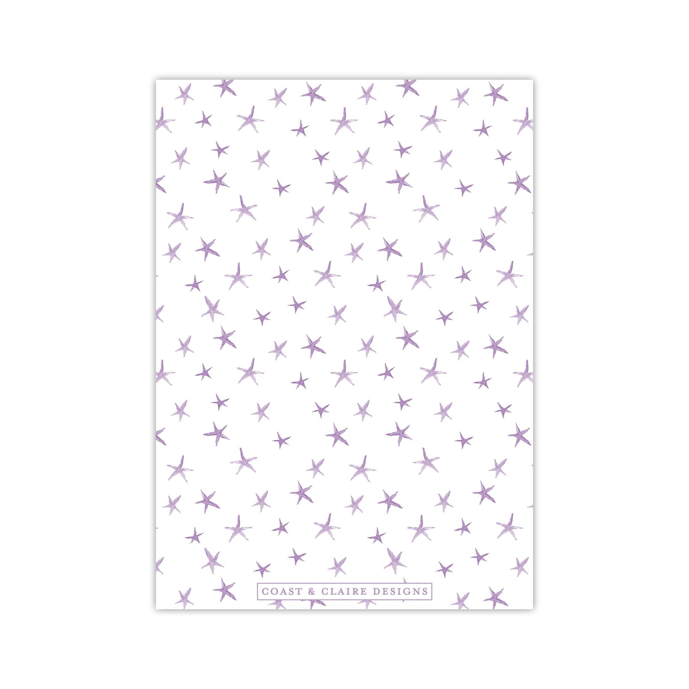 Star Purple Holiday Card
