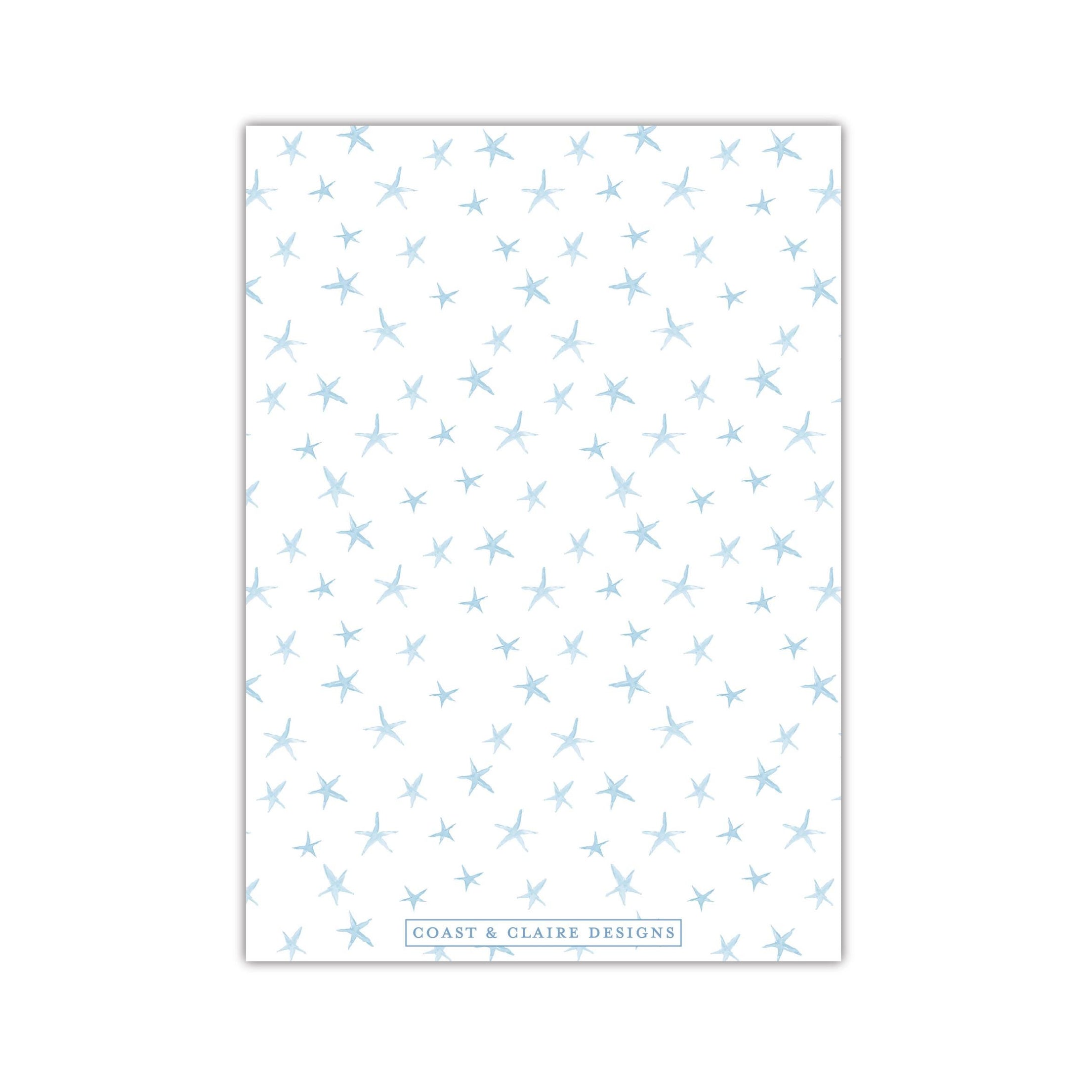Star Blue Holiday Card