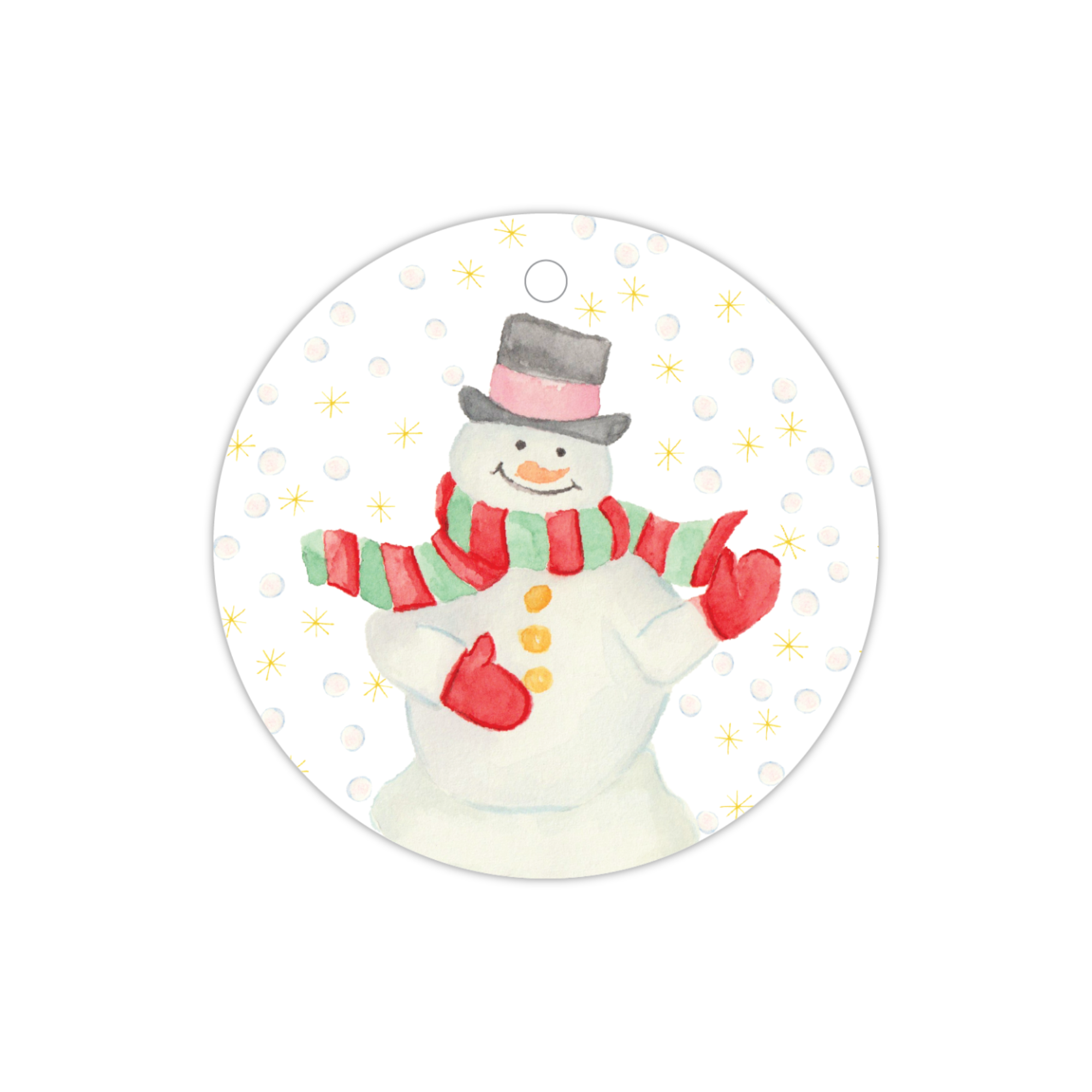 Festive Staples Snowman Gift Tag