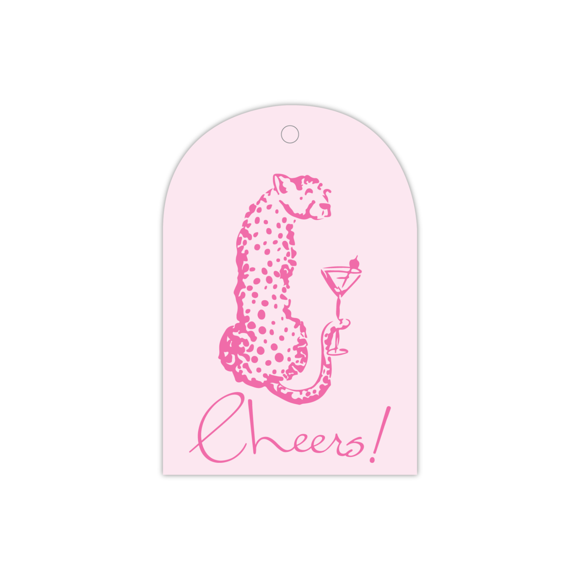 Party Animal Pink Gift Tag