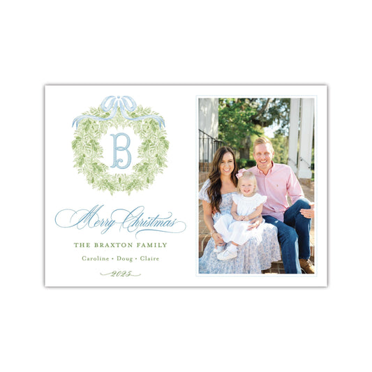 Tied with Bow Horizontal Holiday Card