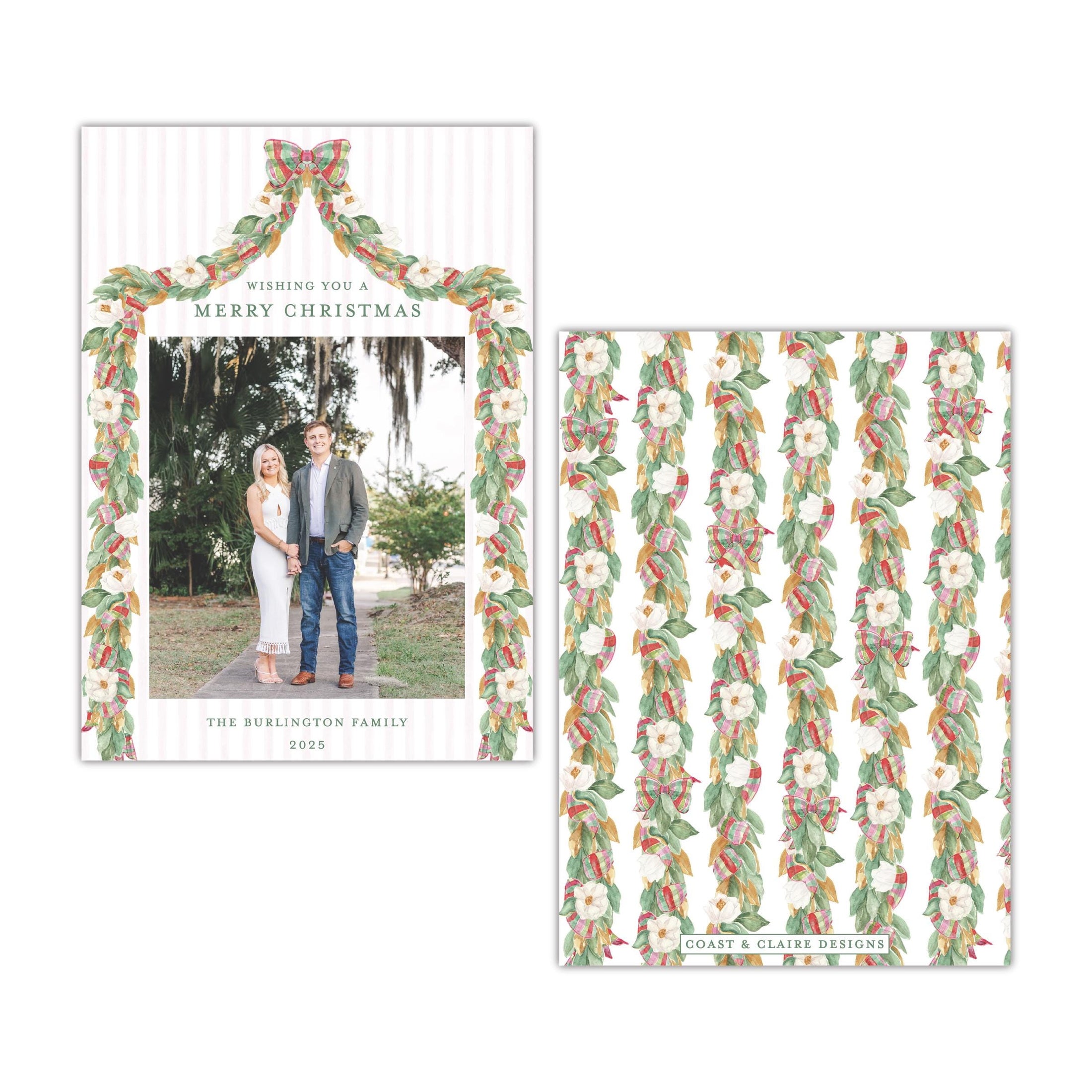 Magnolia Garland Holiday Card