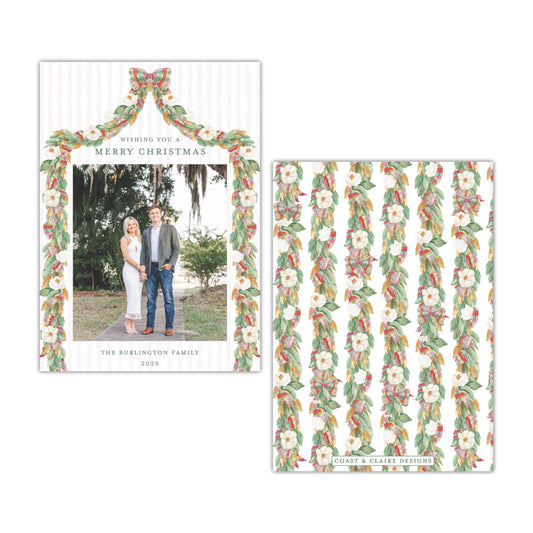 Magnolia Garland Holiday Card