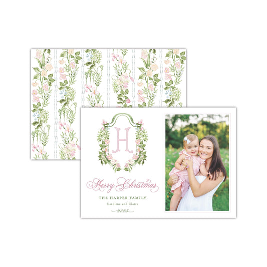 Blushing Horizontal Holiday Card