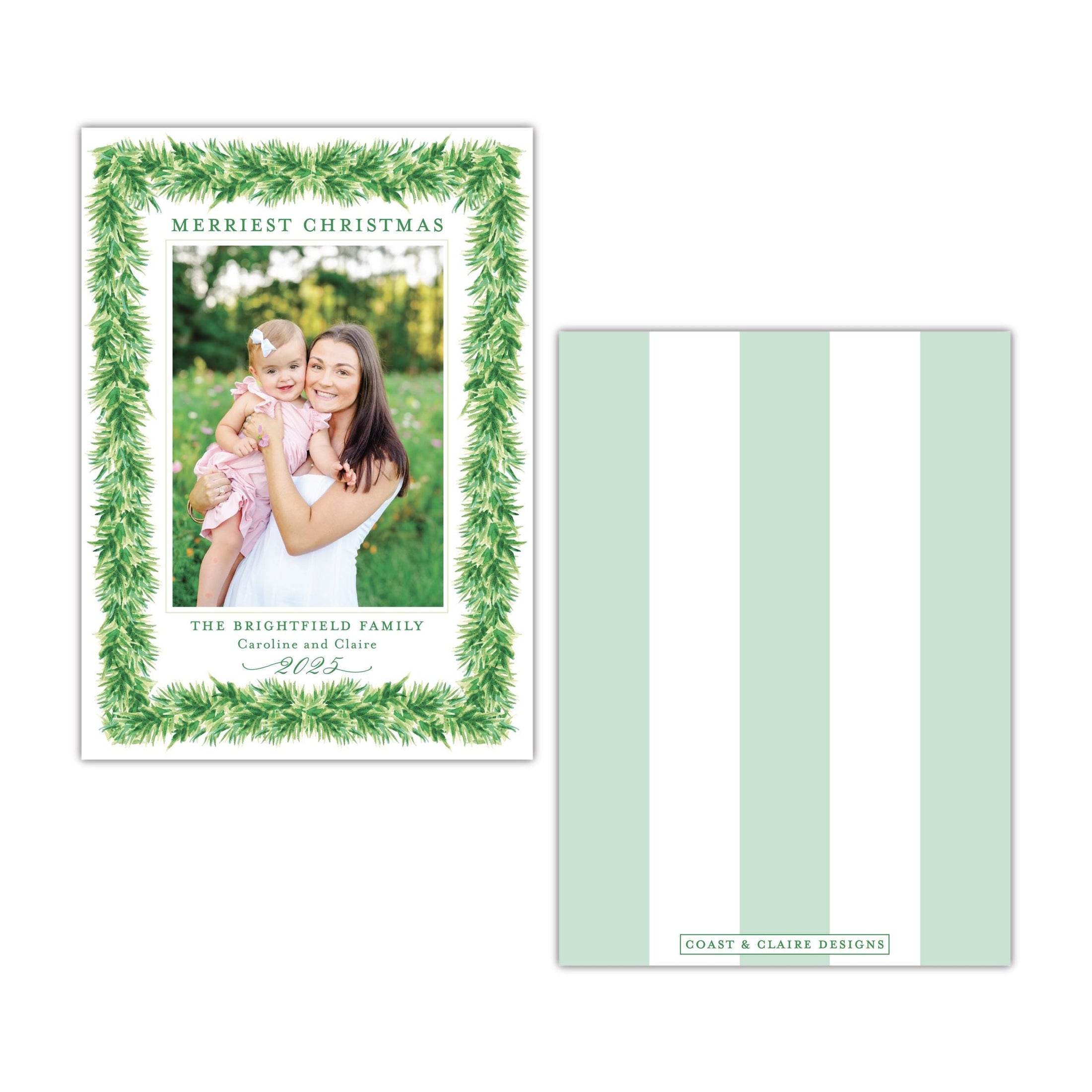 Hard Evergreen Holiday Card