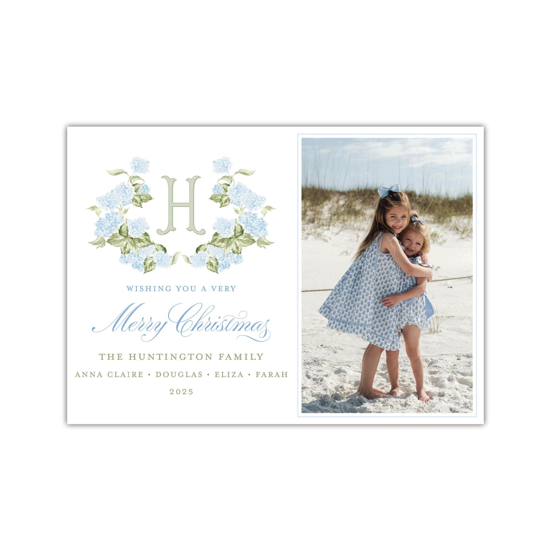 Hydrangea Crest Holiday Card