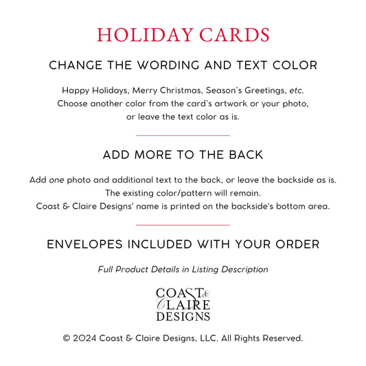 Hard Evergreen Holiday Card