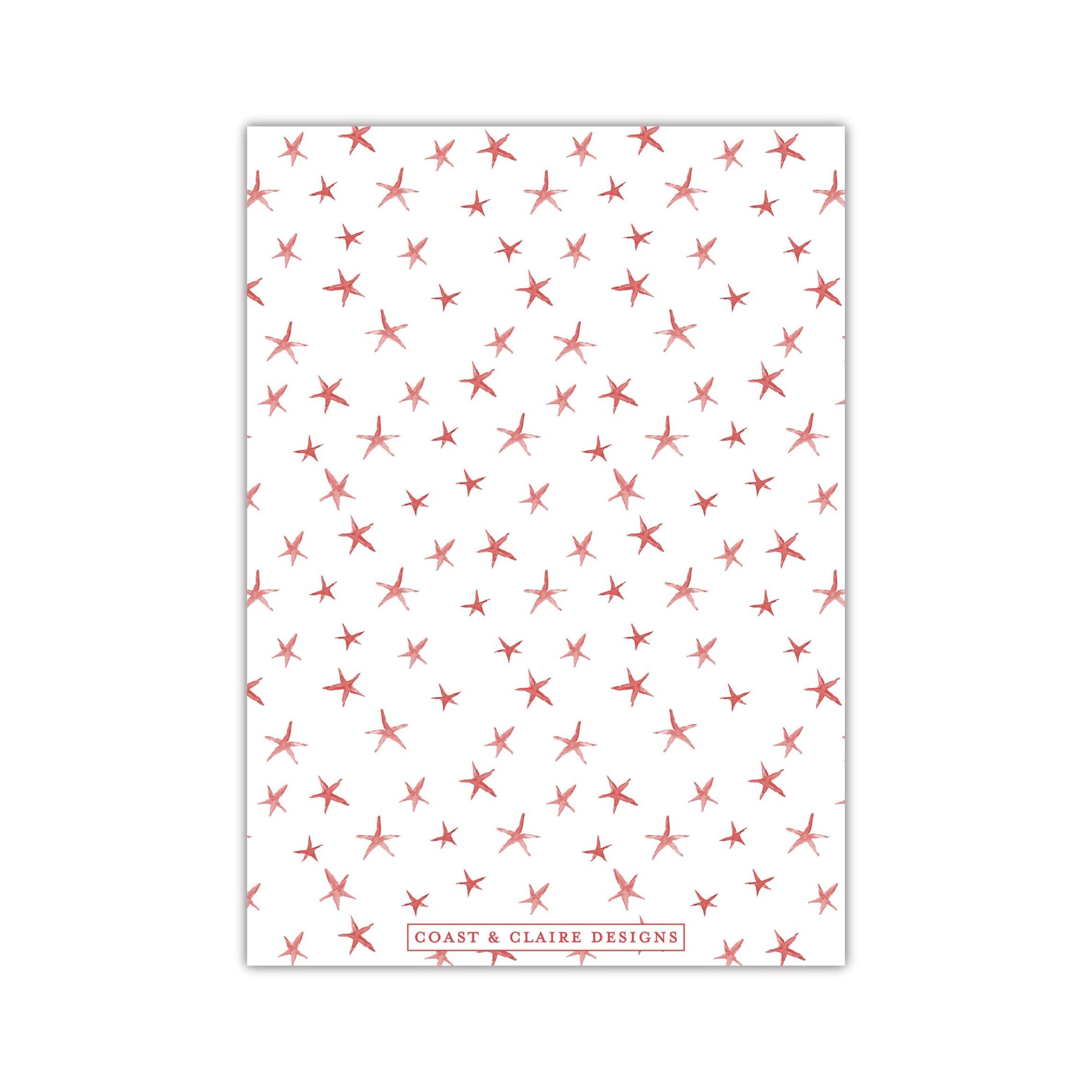 Star Red Holiday Card