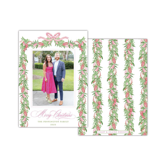 Gingerbread Pink Holiday Card