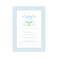 Load image into Gallery viewer, Blue Birthday Cake Invitation
