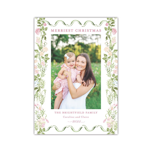 Blushing Bloom Holiday Card