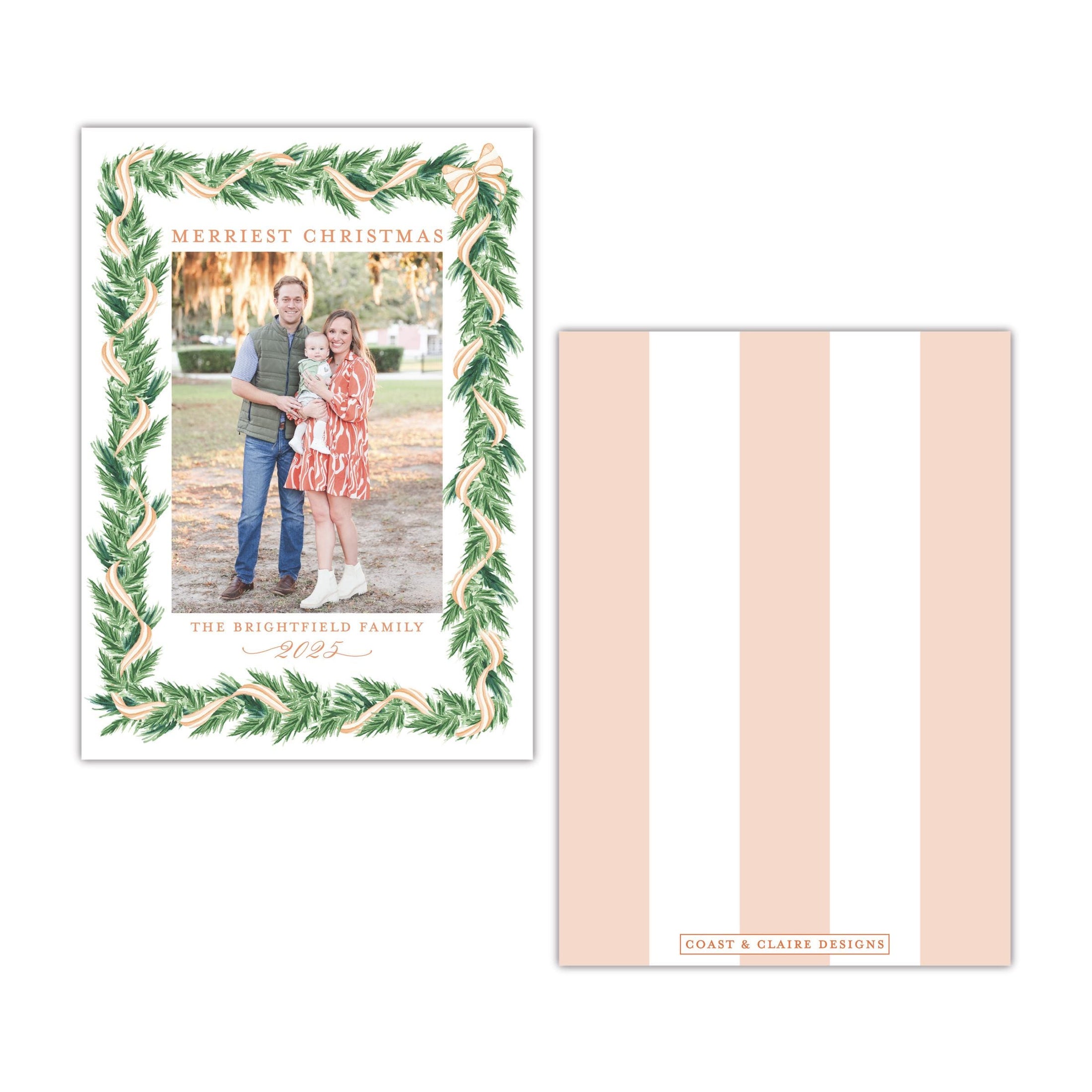 Night Before Orange Holiday Card