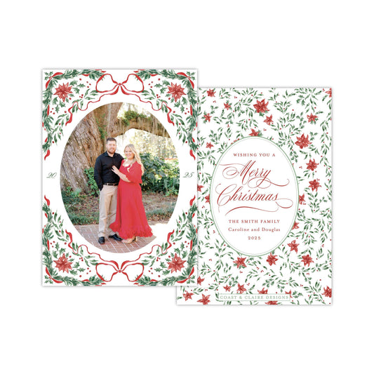 Yuletide Oval Holiday Card