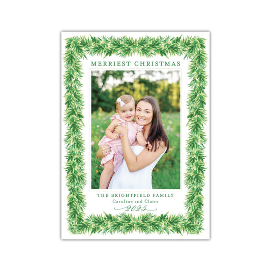 Hard Evergreen Holiday Card
