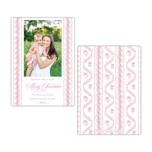 Pinkies Out Pink Holiday Card