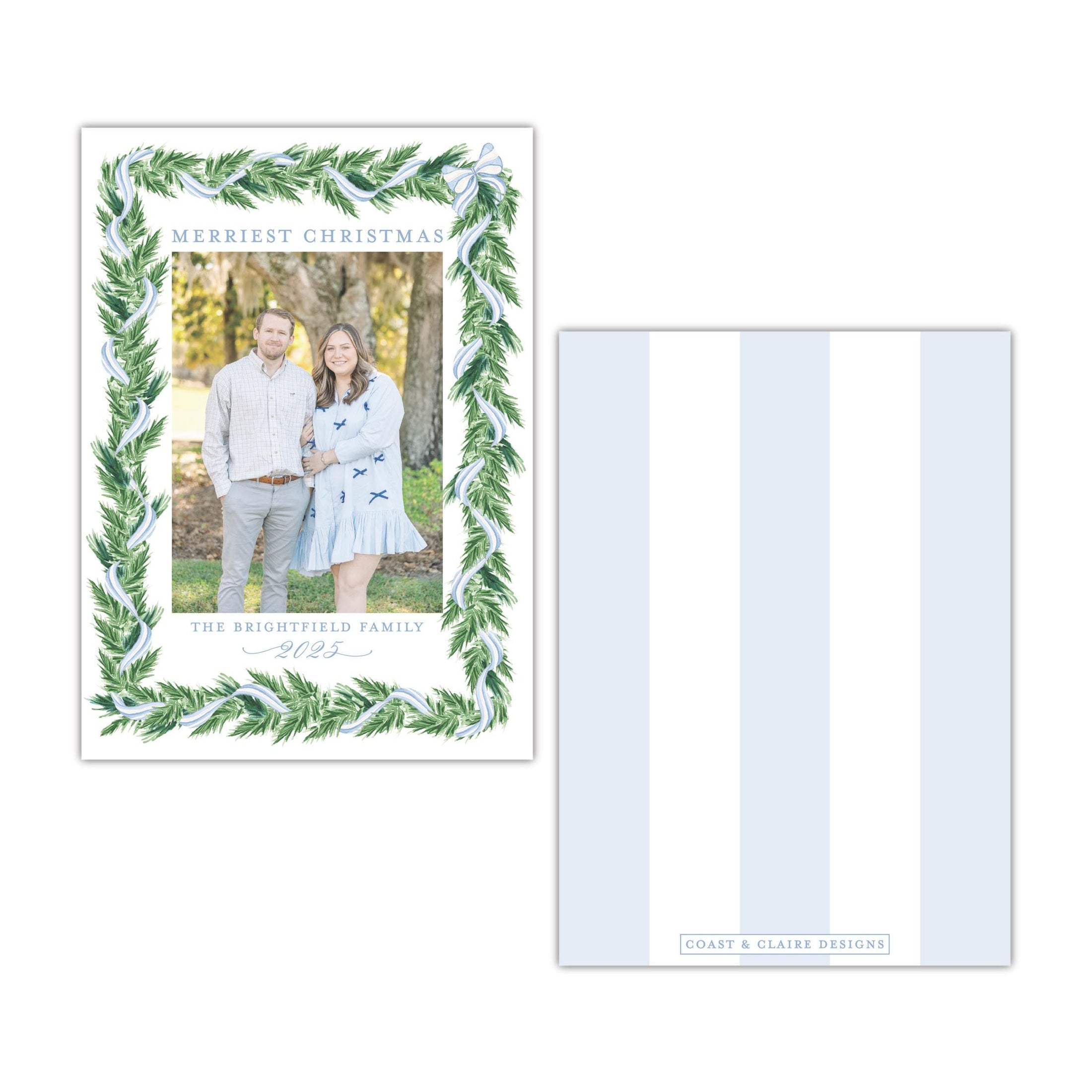 Night Before Blue Holiday Card