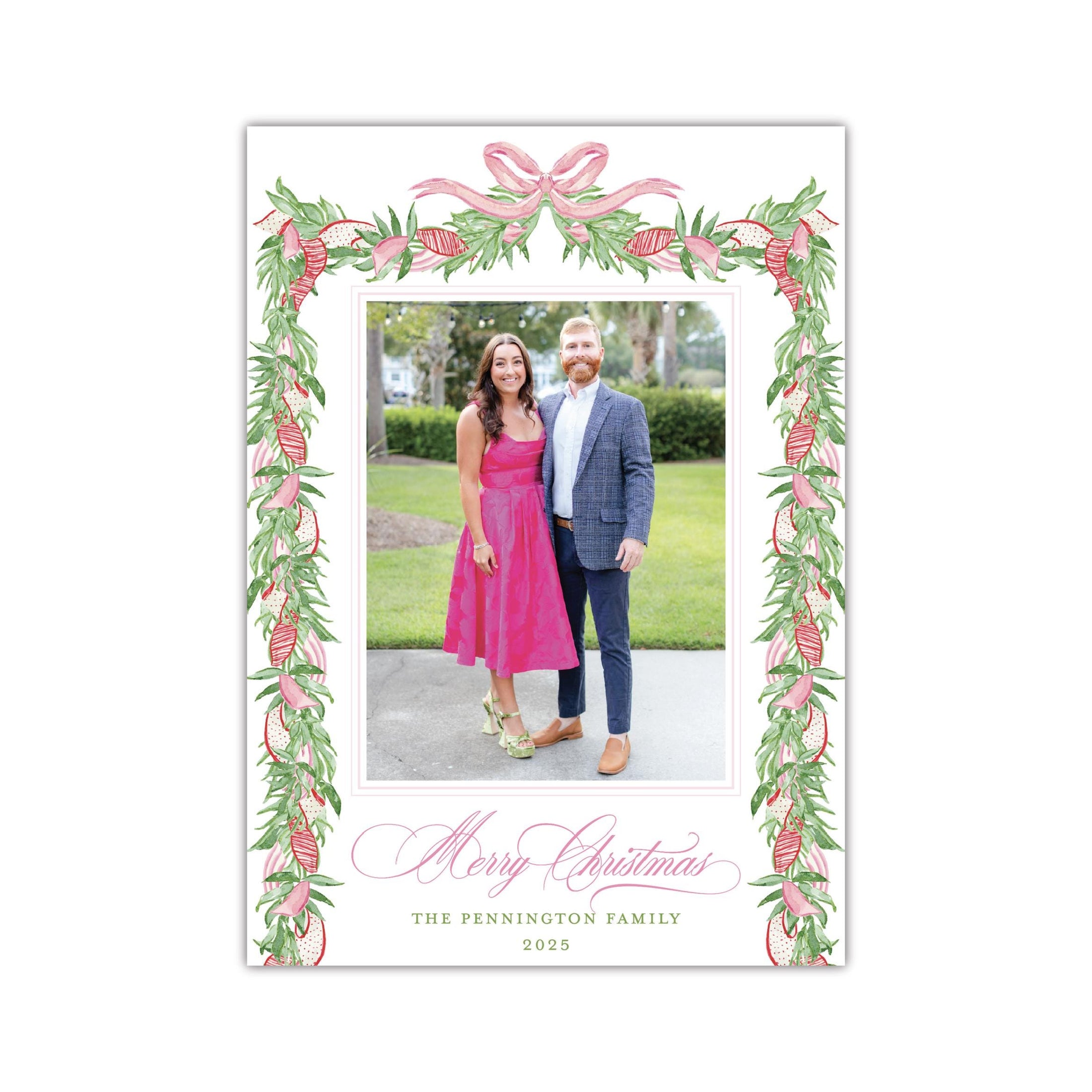 Gingerbread Pink Holiday Card