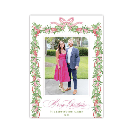 Gingerbread Pink Holiday Card