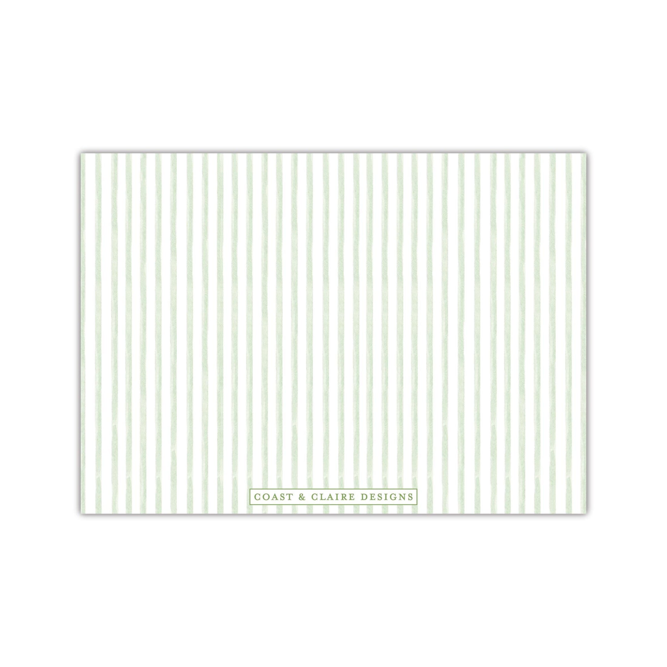Butterfly Kisses Green Holiday Card