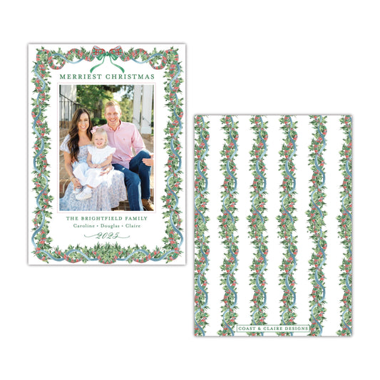Chinoiserie Garland Holiday Card