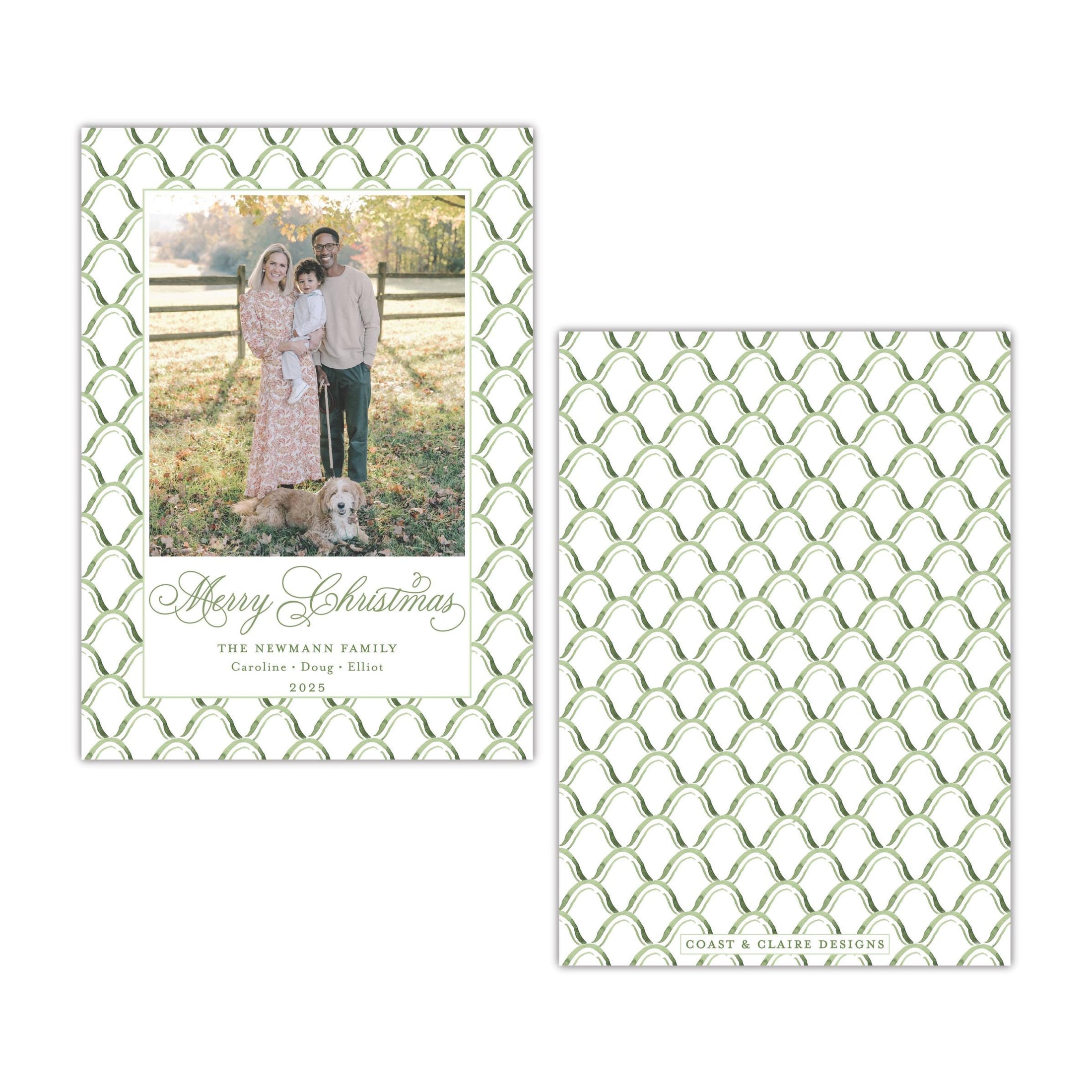 Blushing Scallop Holiday Card