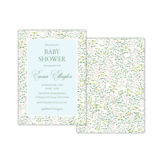 Spring Floral Shower Invitation