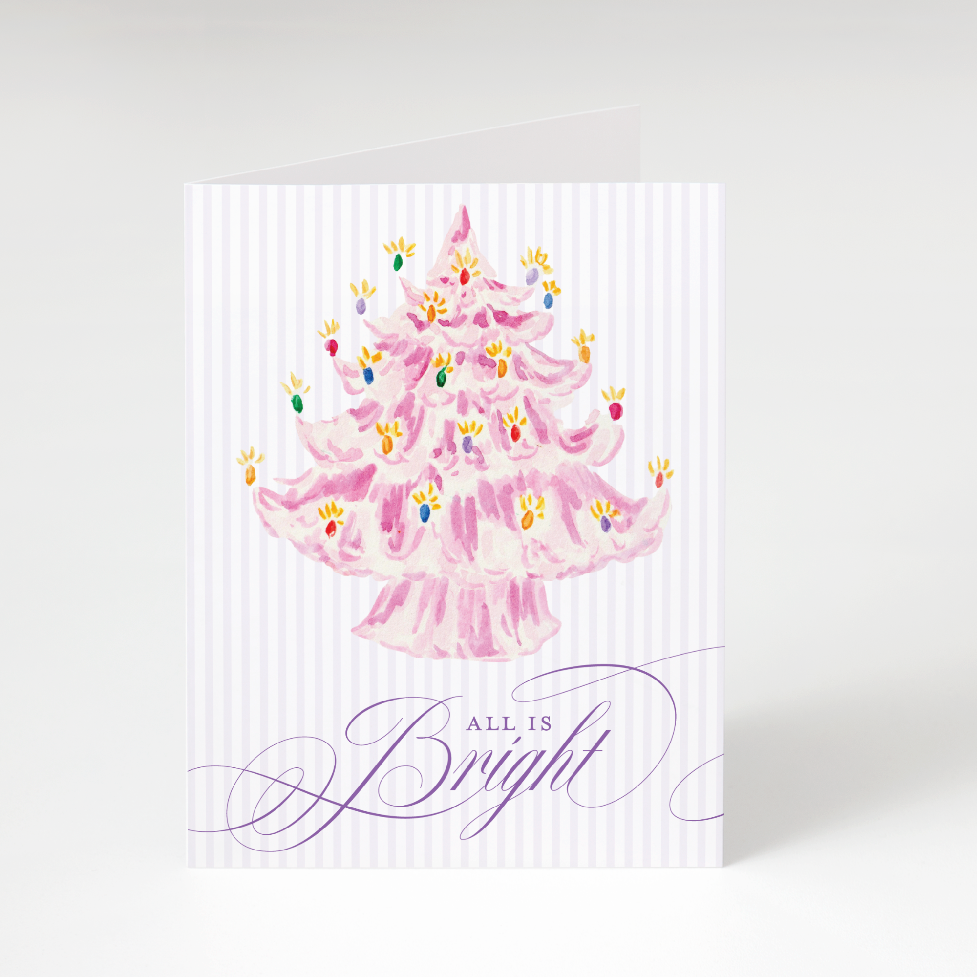 Ceramic Tree Pink Greeting Card