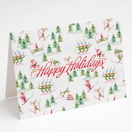 Santa Chalet Greeting Card