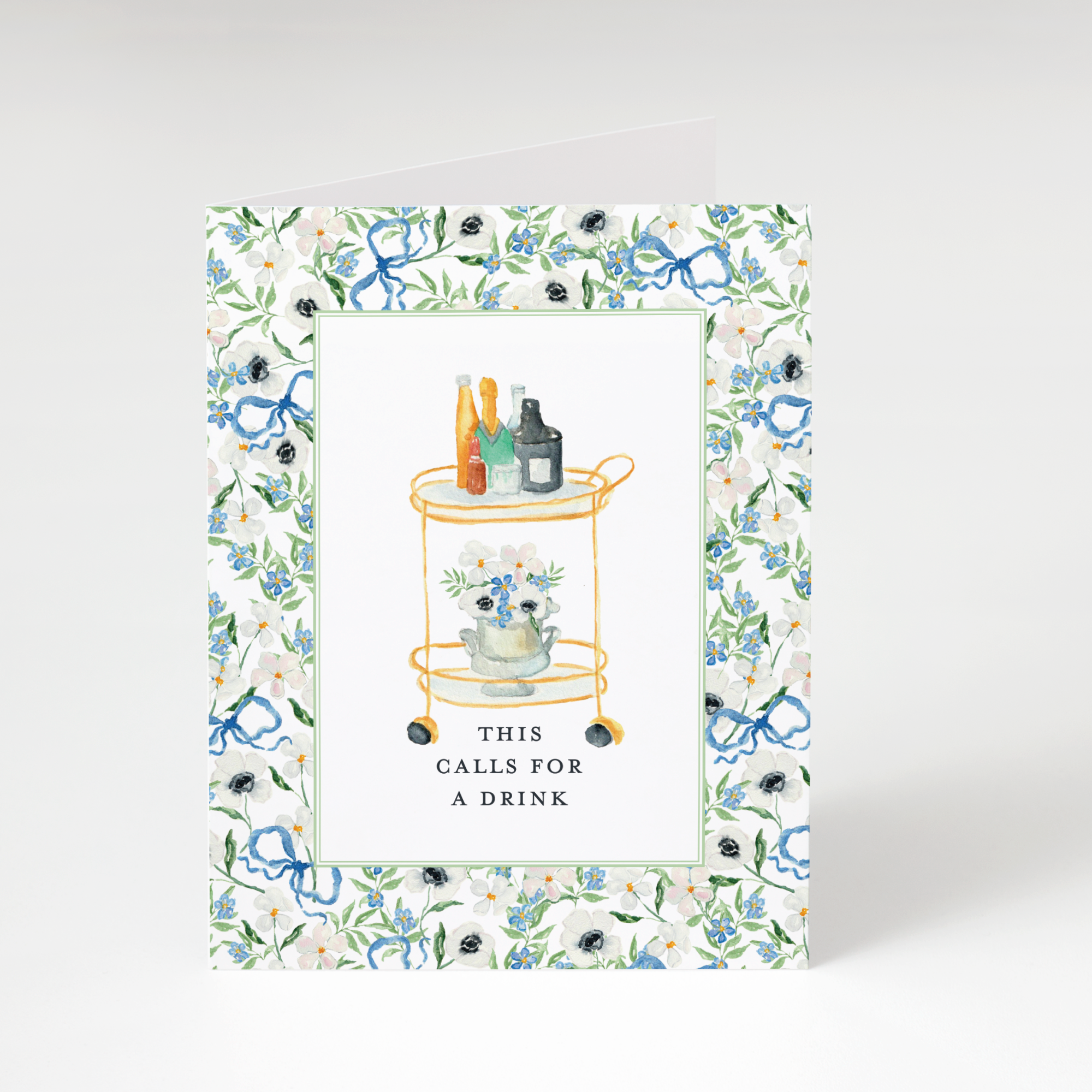 Bar Cart Greeting Card