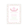 Load image into Gallery viewer, Floral Bow Monogram Birthday Invitation
