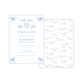 Load image into Gallery viewer, Blue Airplane Birthday Invitation
