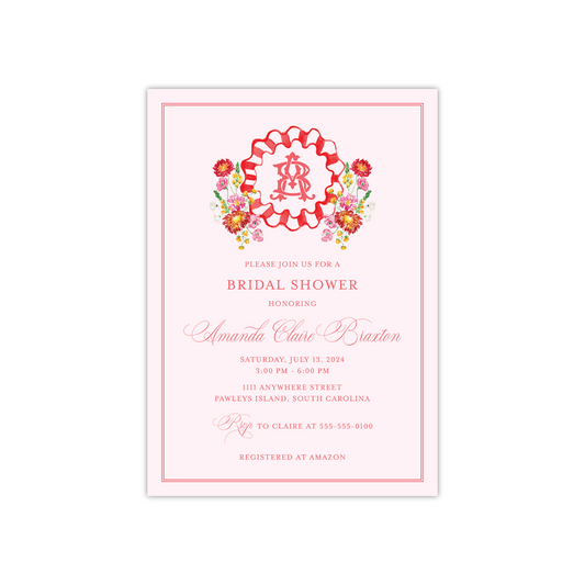 Fiesta Floral Shower Invitation