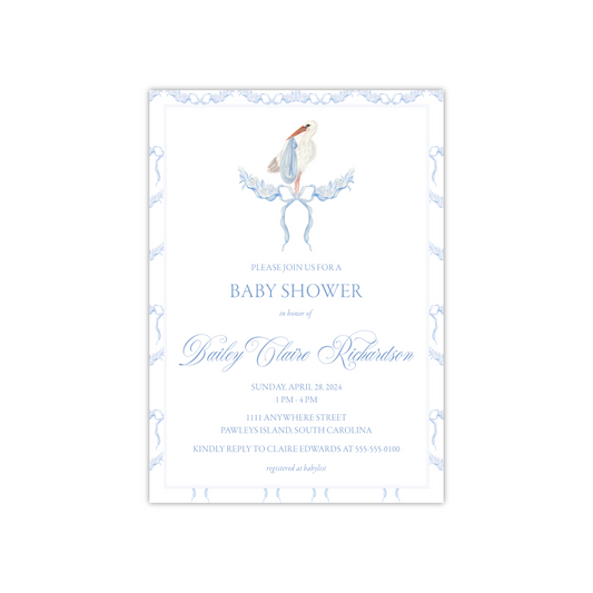 Stork Shower Invitation