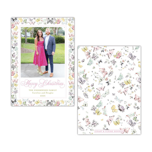 Butterfly Kisses Holiday Card